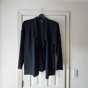 NWOT Eileen Fisher Black Silk Slouchy Jacket
